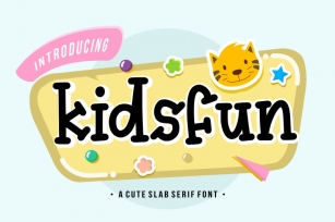 Kidsfun Cute Slab Serif Font Font Download
