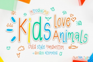 Kids Love Animals Font Download