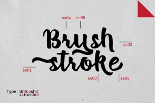 Brush Stroke + Bonus Font Font Download