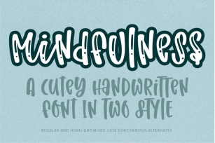Mindfulness-A cute handwritten font Font Download