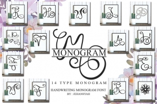 Monogram Handwriting family font Font Download