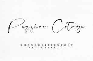 Persian Cotage - handwritten font Font Download