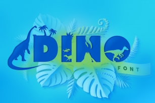 Dino Font - Cute Dinosaur Typeface Font Download