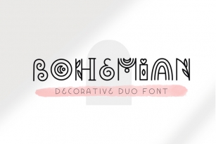 Bohemian - Decorative font duo Font Download