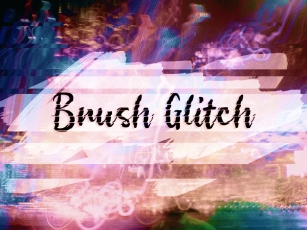 B Brush Glitch Font Download