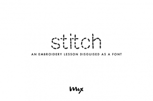 Stitch - An Embroidery Lesson in Font Form Font Download