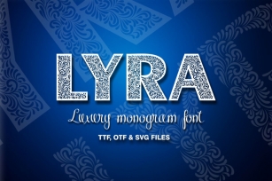 Lyra luxury monogram font Font Download