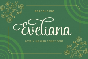 Eveliana - A Lovely Script Font Font Download