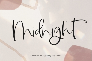 Midnight - A Handwritten Script Font Font Download