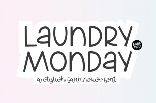 LAUNDRY MONDAY Stylish Farmhouse Font Download