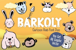 Barkoly cartoon slab duo Font Download