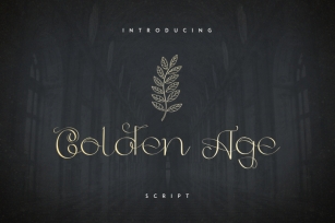 Golden Age Script - $1 for 1 week Font Download