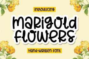 Marigold Flowers Font Download