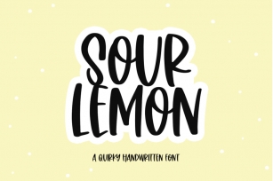 Sour Lemon - Quirky Handwritten Font Font Download