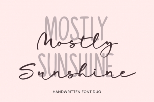 Mostly Sunshine Font Duo Font Download