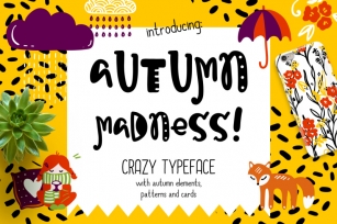 Autumn Madness Typeface & Elements Font Download