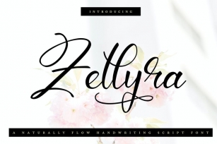 Zellyra | Naturally Flow Handwriting Script Font Font Download