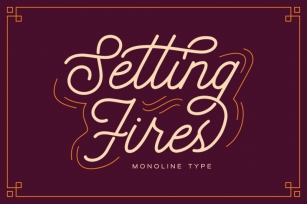 Seting Fires - Monoline Type Font Download