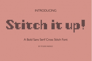 Stitch it up a Bold Cross-Stitch font Font Download