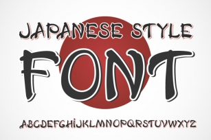 Handwritten font. Japanese style. Font Download