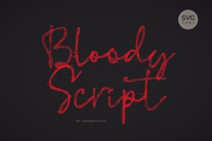 Bloddy Script SVG Font Font Download