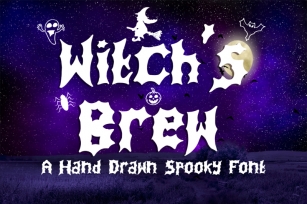 Witch's Brew - A Hand Drawn Spooky font + Extra's Font Download