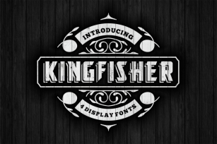 KingFisher Display font in 4 versions Font Download