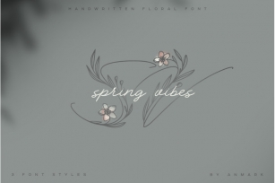 Spring Vibes. Floral Font Font Download