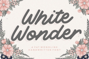 White Wonder Fat Monoline Handwritten Font Font Download