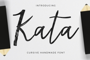 Kata - cursive handmade font Font Download