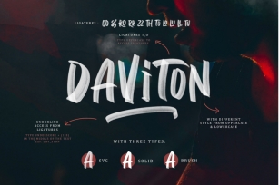 Daviton SVG - Freestyle Font Font Download