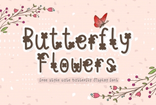 Butterfly Flowers Font Download