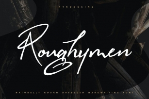 Roughymen | Rough Drybrush Handwriting Font Font Download