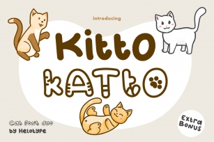 Kitto Katto Cat Duo with Bonus Font Download