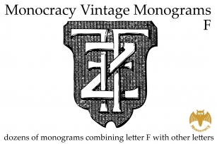 Monocracy Vintage Monograms F Font Download