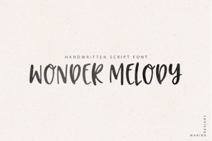 Wonder Melody handwritten script font Font Download