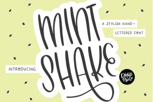 MINT SHAKE  a Stylish Hand Lettered Font Font Download
