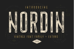 Nordin Vintage Font Family + Extras Font Download