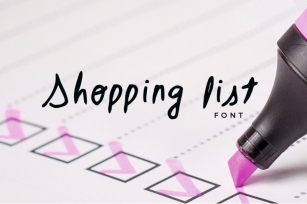 Shopping List Hand Drawn Font Font Download
