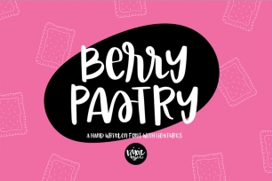 BERRY PASTRY a Hand Lettered Brush Script Font Font Download