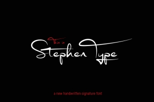 Signature font - Stephen Type Font Download