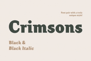 Crimsons — Black & Black Italic Font Download