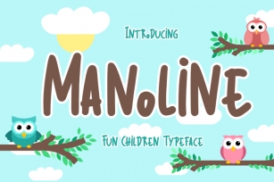 Manoline Fun Children Typeface Font Download