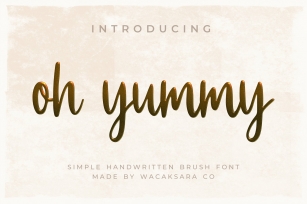 oh yummy script Font Download