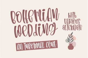 Bohemian Wedding- An informal handwritten Font Download