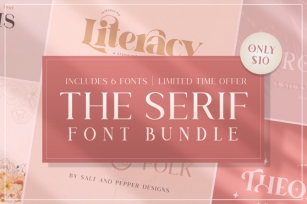 The Serif Font Bundle (Serif Fonts, Professional Fonts, Font Bundles) Font Download