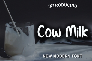 Cow Milk Font Download