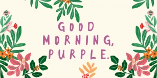 Good Morning Purple Font Download