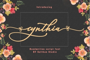 Cynthia script Font Download