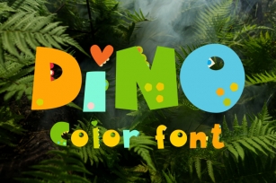 Dinosaurs Color Font OpenType-SVG Font Download